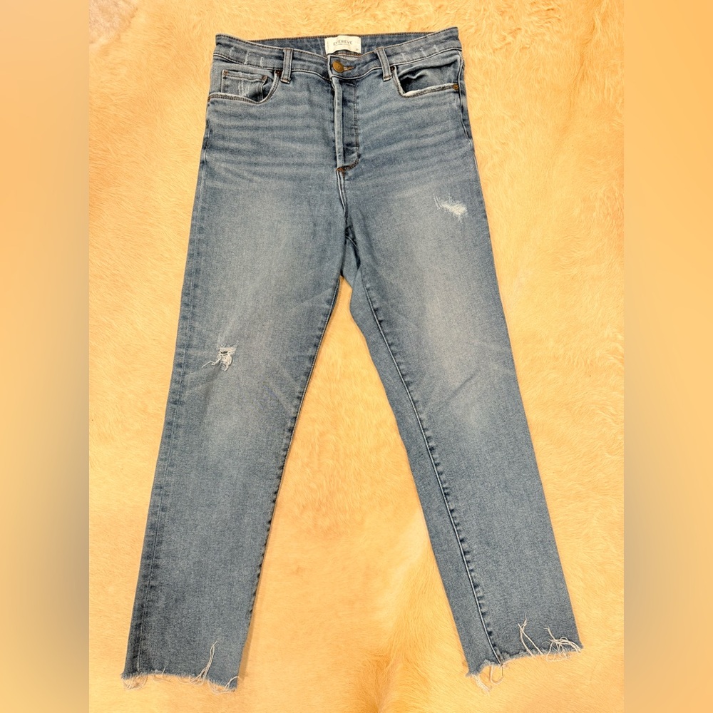 Evereve The Evereve Straight with frayed hem